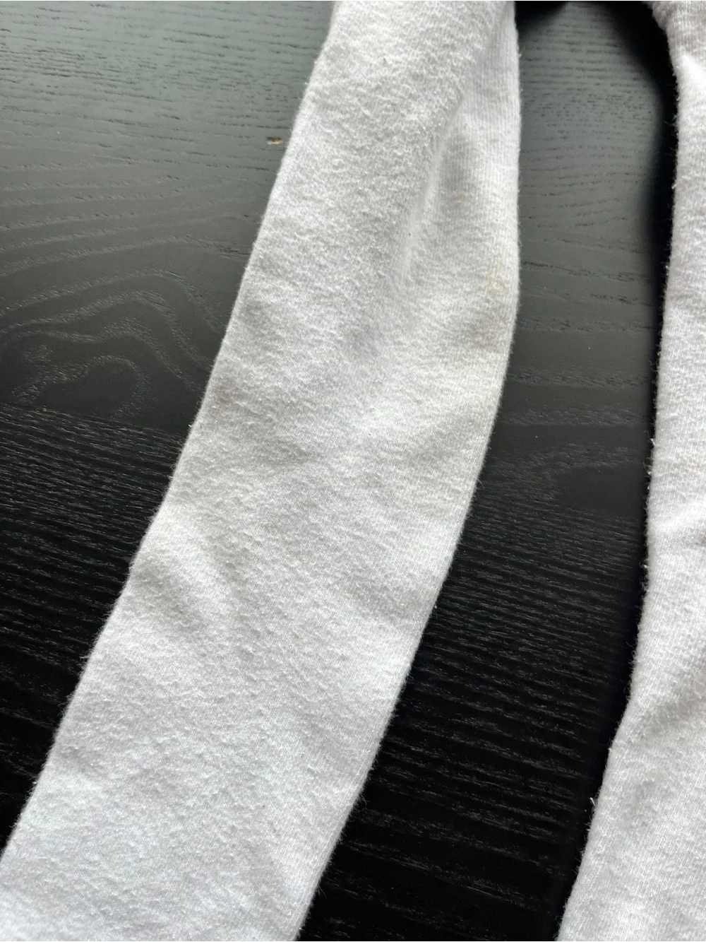 Girls Off White Knit Tights Size 7-10 Stretch Full Length Stockings